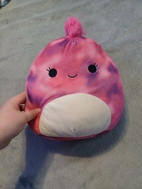 Squishmallows Pink and Purple Tie-Dye Plush with White Belly